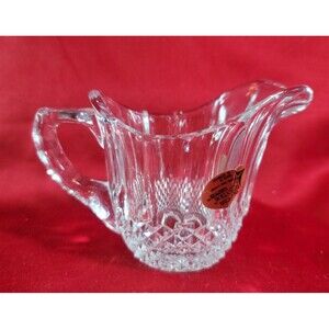 Crystal Creamer Saucer West Germany 24 Lead European Collection w/ Original Tag
